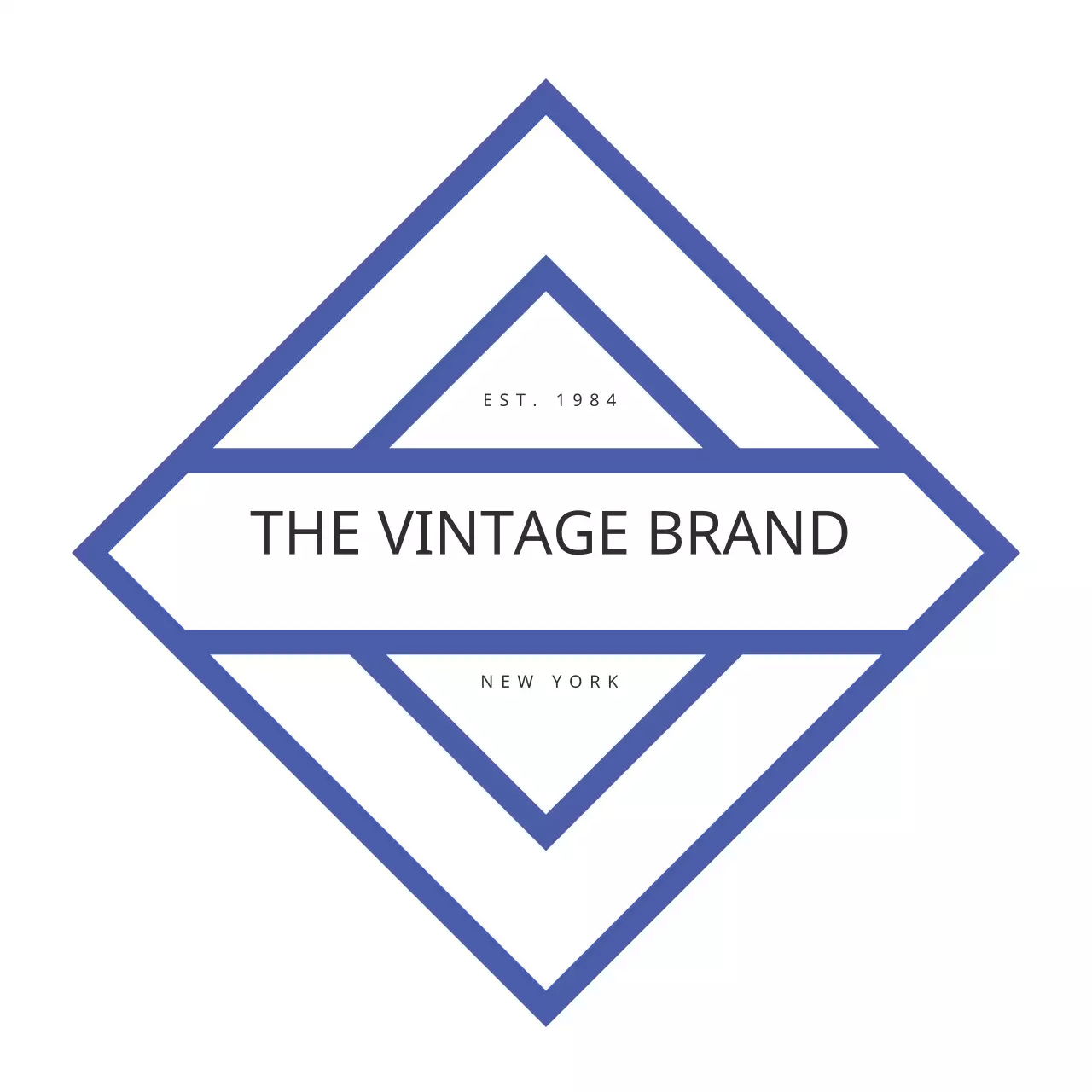 Blue Geometric Brand Logo