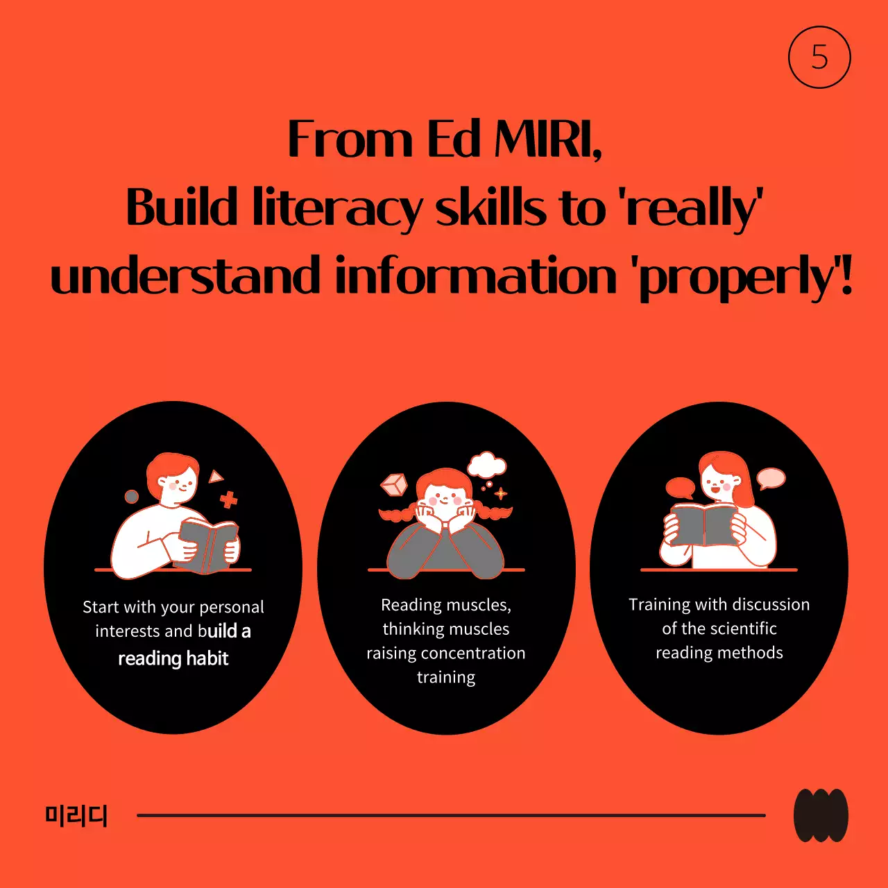 A simple, orange and red guide to edu-school information
