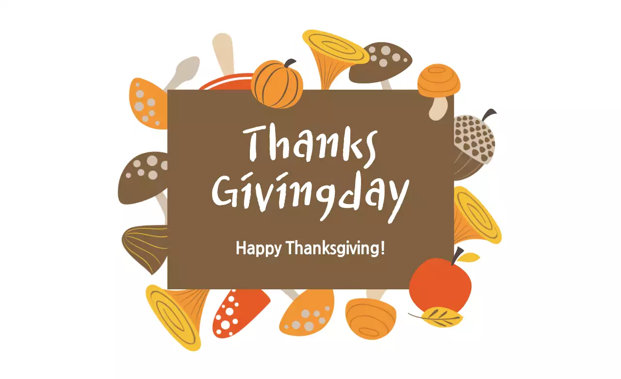 Brown Traditional Thanksgiving Invitation Banner