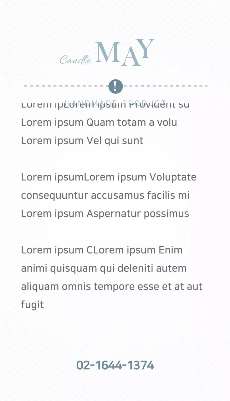 Blue Minimal Candle Promotion Business Card