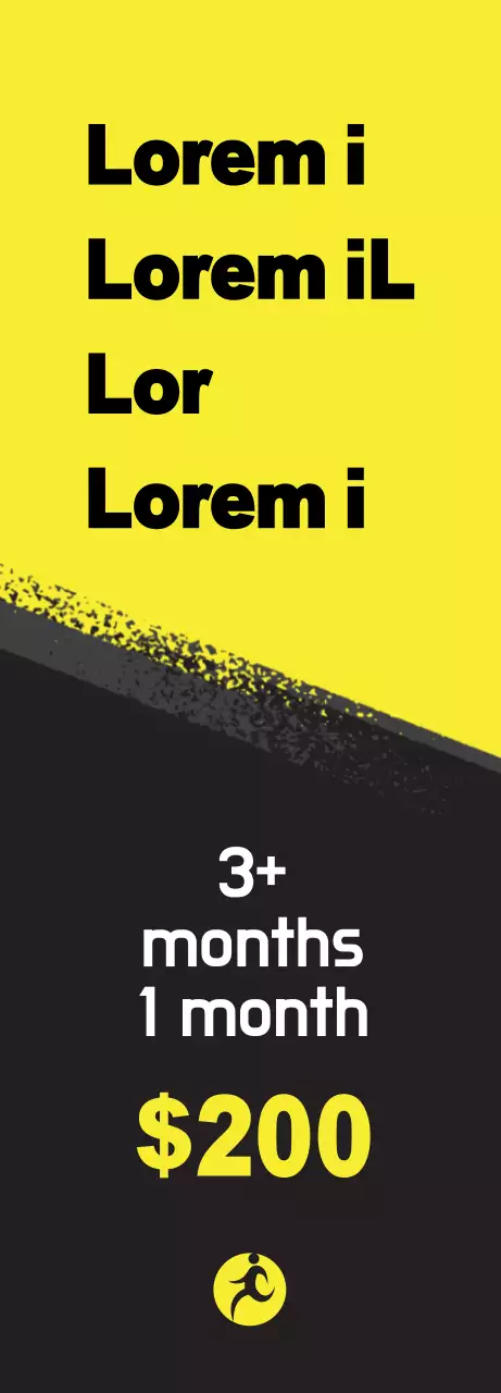 Yellow and black gym ad