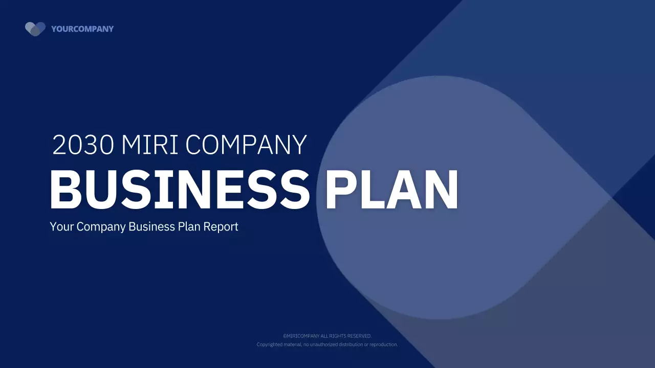 Blue Professional Business Plan Document Presentation