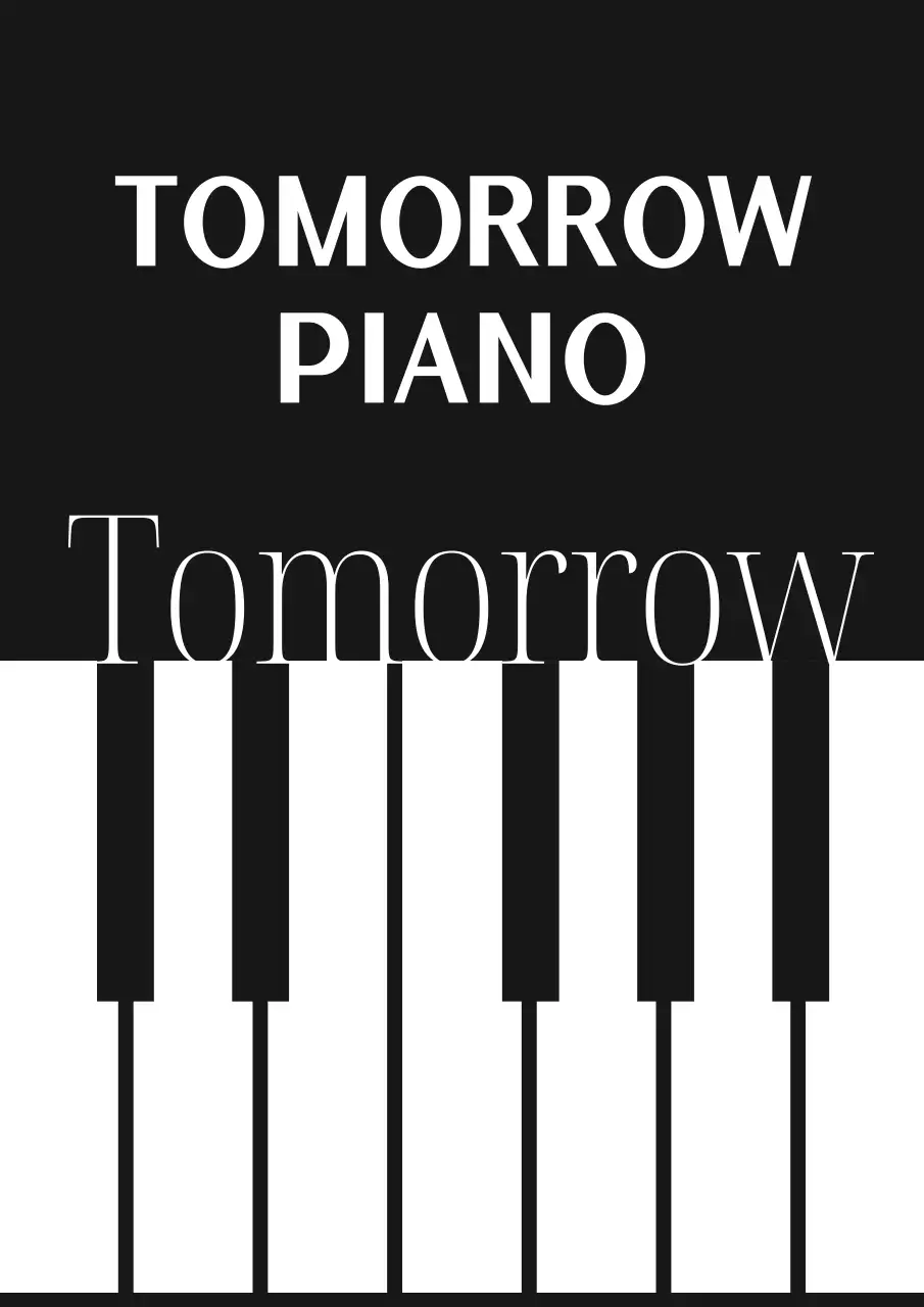 Black Classic Piano Advertisement Poster