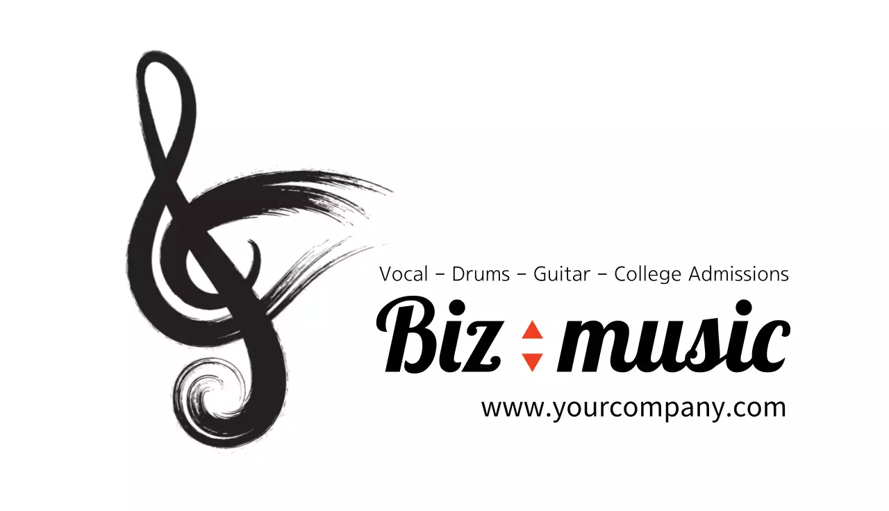 Black Modern Music Business Card