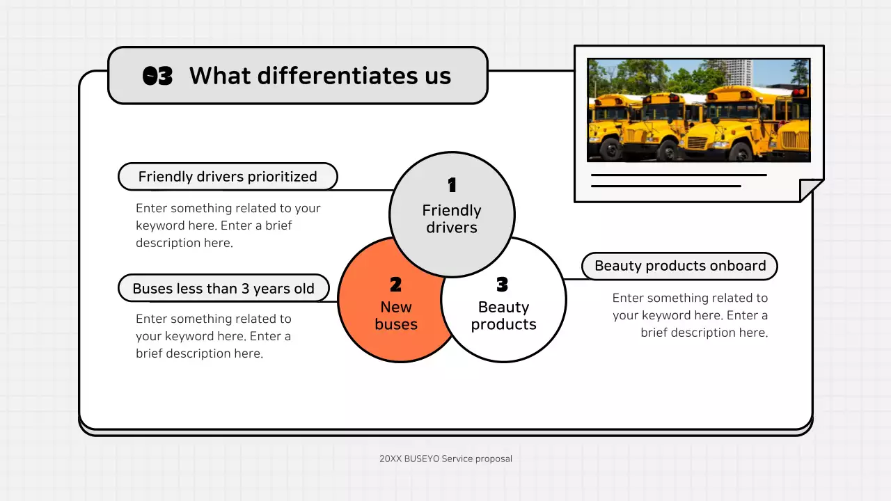 오렌지 미니멀 버스 운행 안내 프레젠테이션