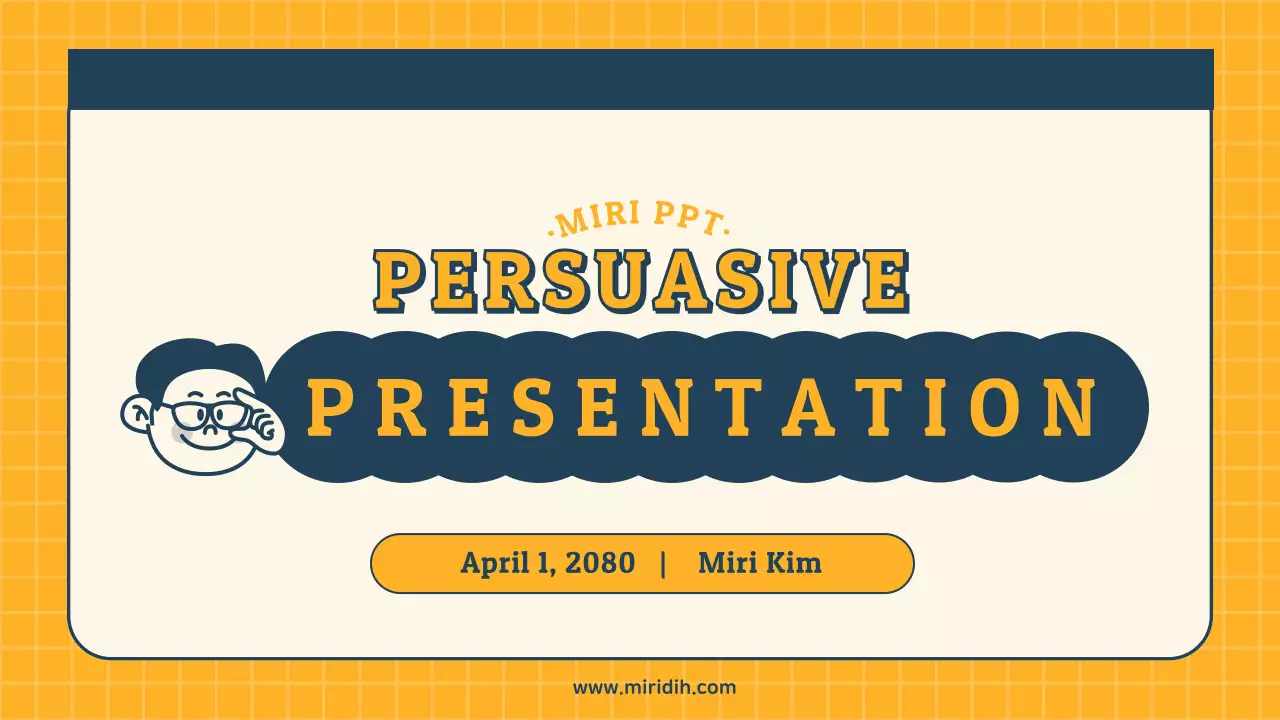 남색과 노랑의 레트로한 설득력을 높이는 ppt구성 발표자료