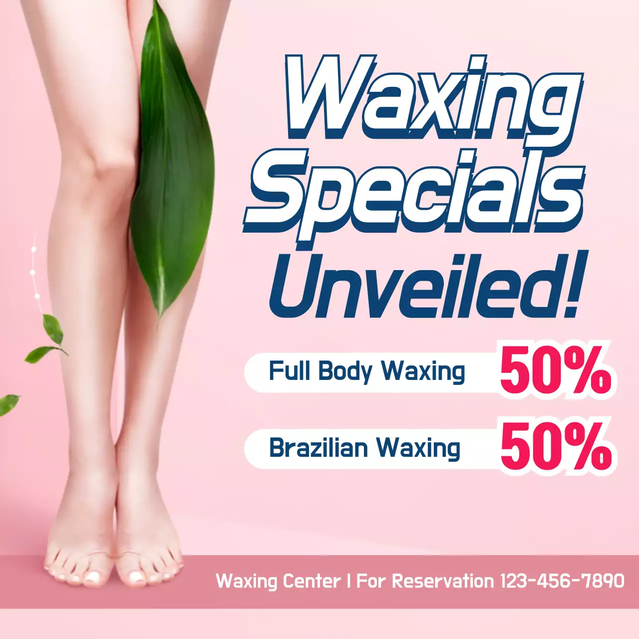 Pink Trendy Waxing Promotion Instagram Post