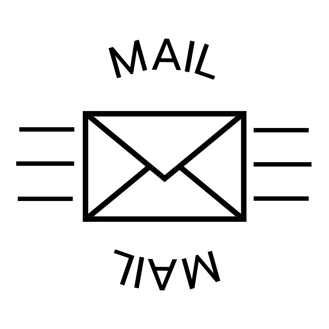 Merchandise with simple black letter icons and lines