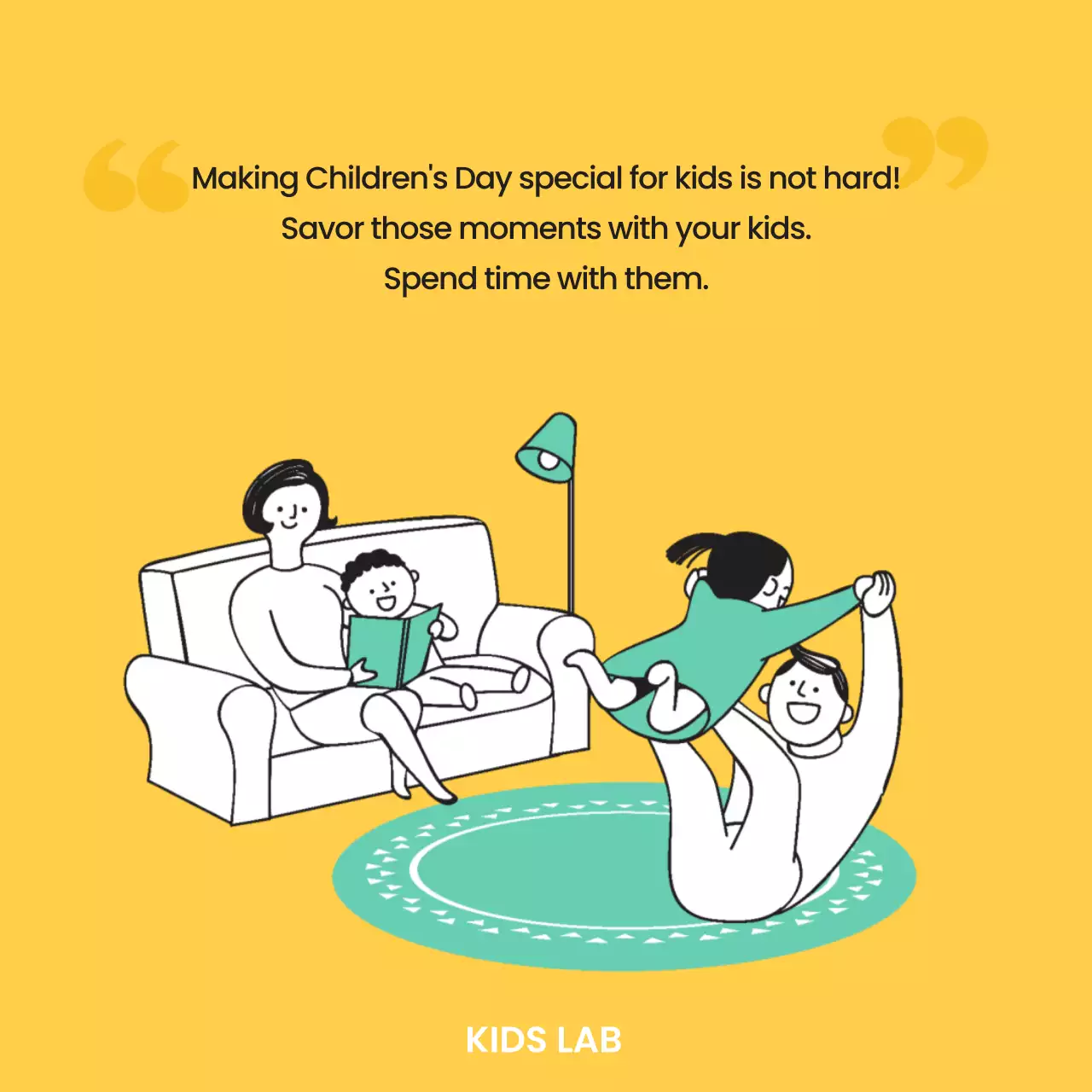 Yellow Minimal Family Event Guide Instagram Carousel