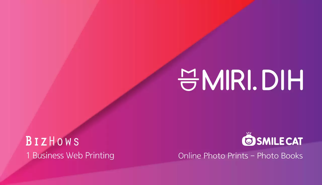 Pink Modern Advertisement Business Card