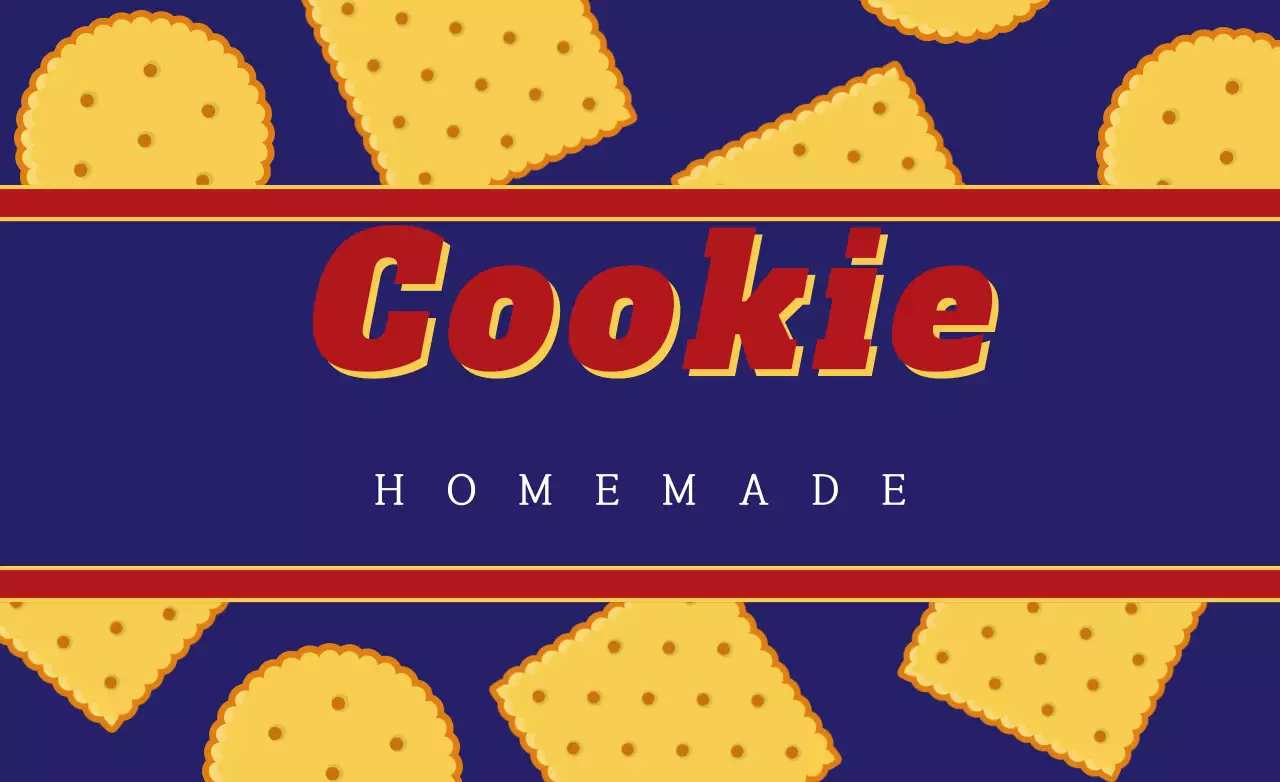 Blue Retro Cookie Promotion Banner