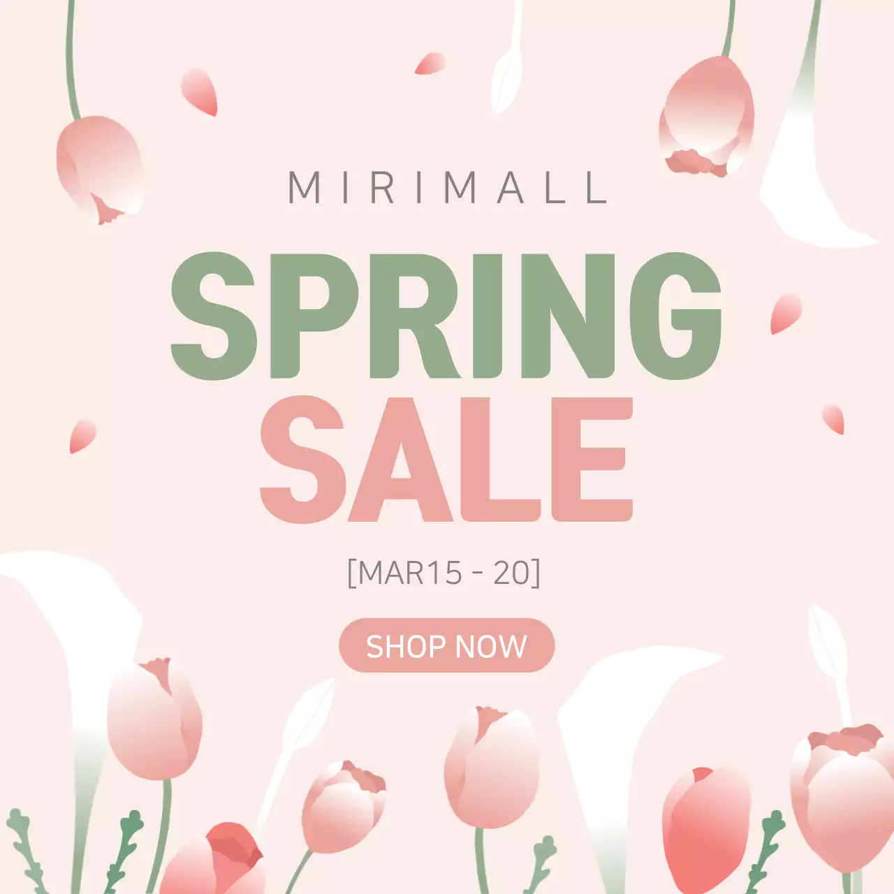 Pink Floral Spring Promotion Instagram Post