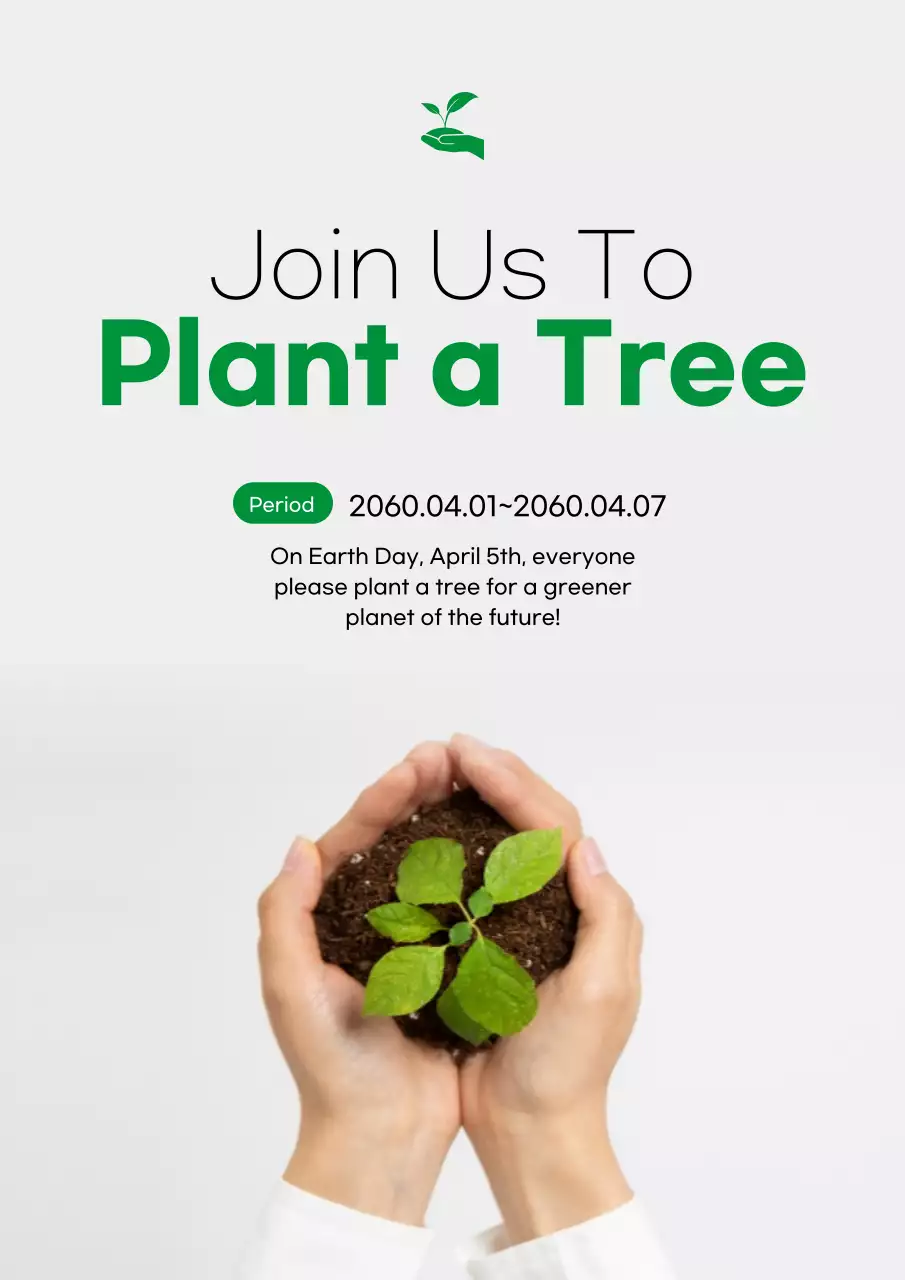 Green Modern Environment Promotion Poster