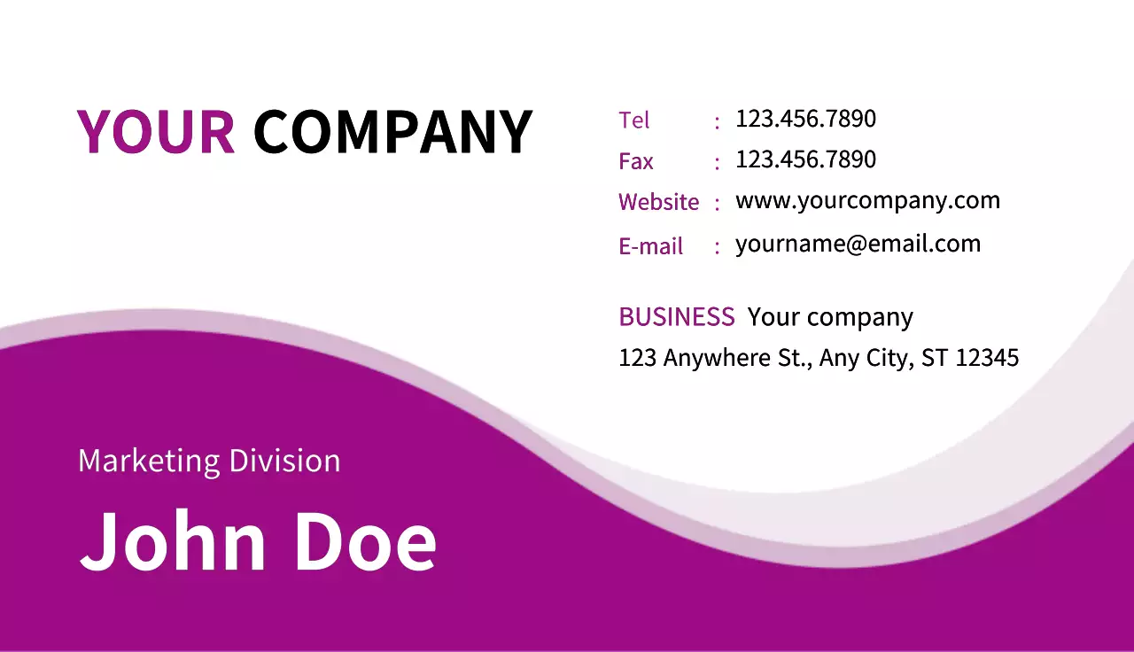 Purple Modern Business Card