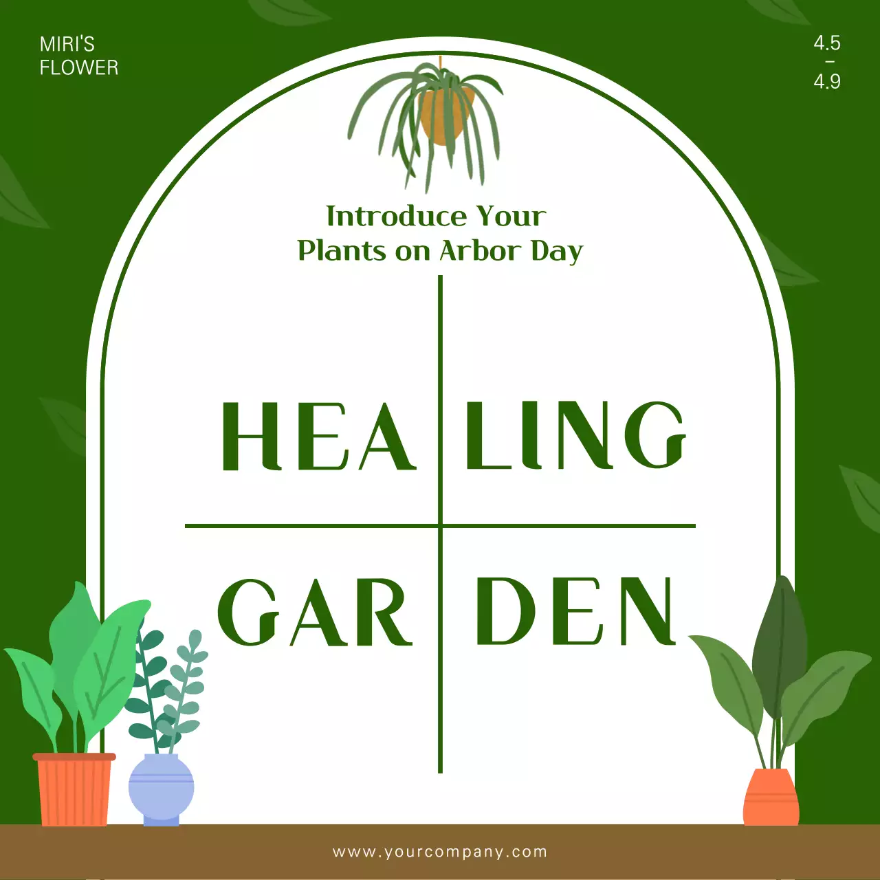 Green Minimal Garden Promotion Social Media Post