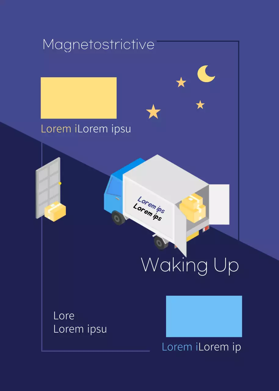 Navy Modern Delivery Promotion Poster