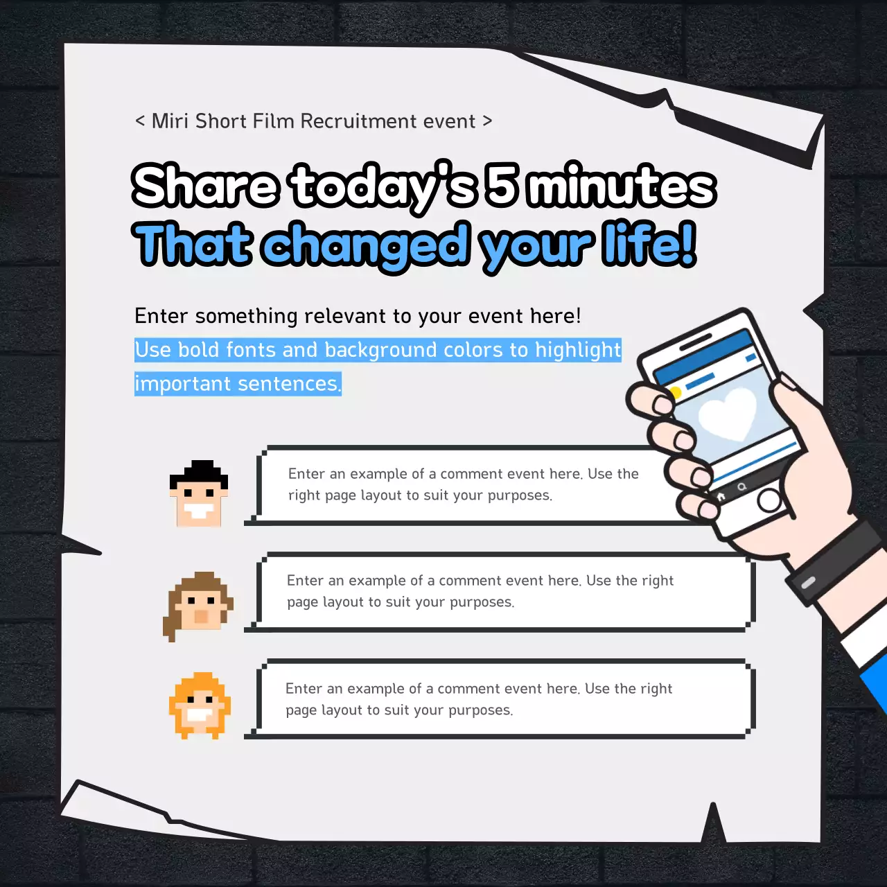 Black Modern Film Recruitment Instagram Carousel