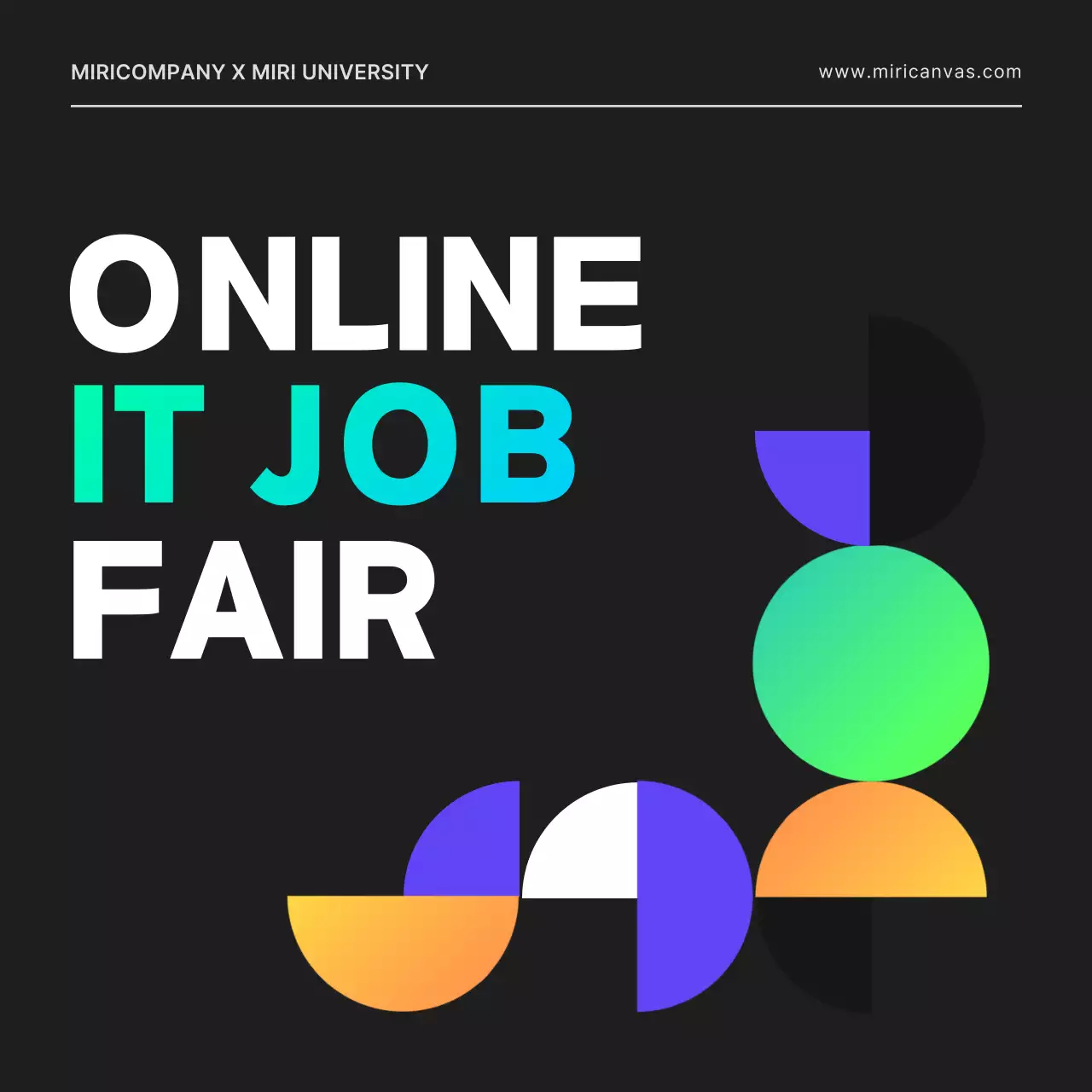 Black Modern Job Fair Announcement Instagram Carousel