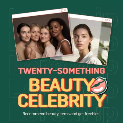 Green Trendy Beauty Promotion Social Media Post