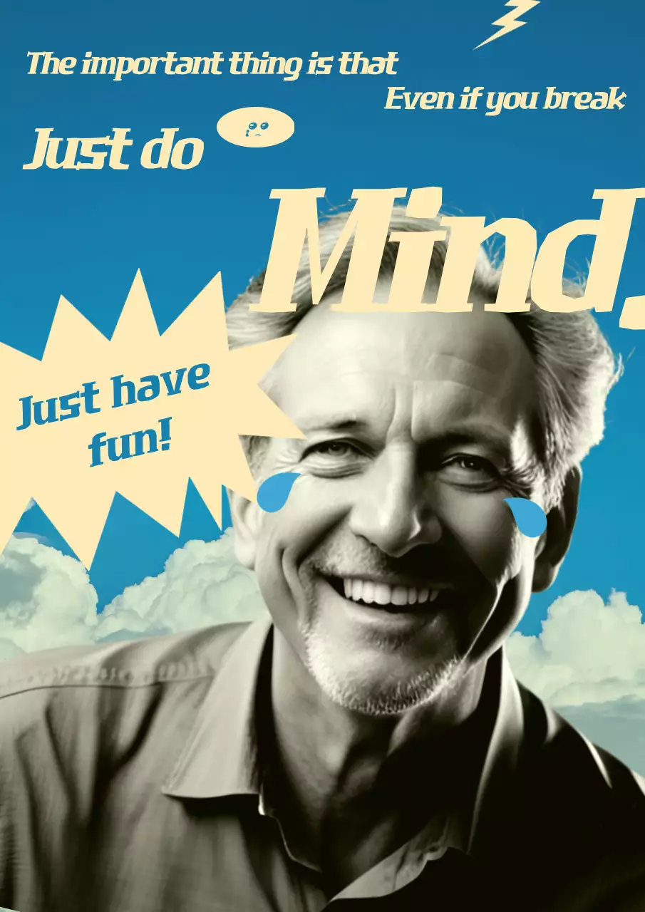 하늘색 배경의 사람 사진이 있는 응원 문구 아트웍