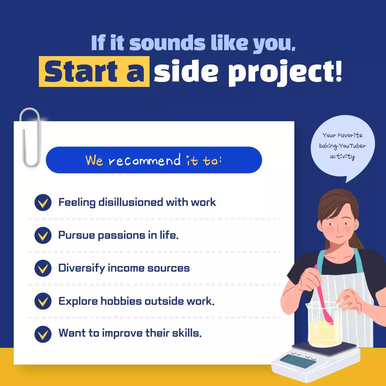 Blue Modern Side Project Promotion Instagram Carousel