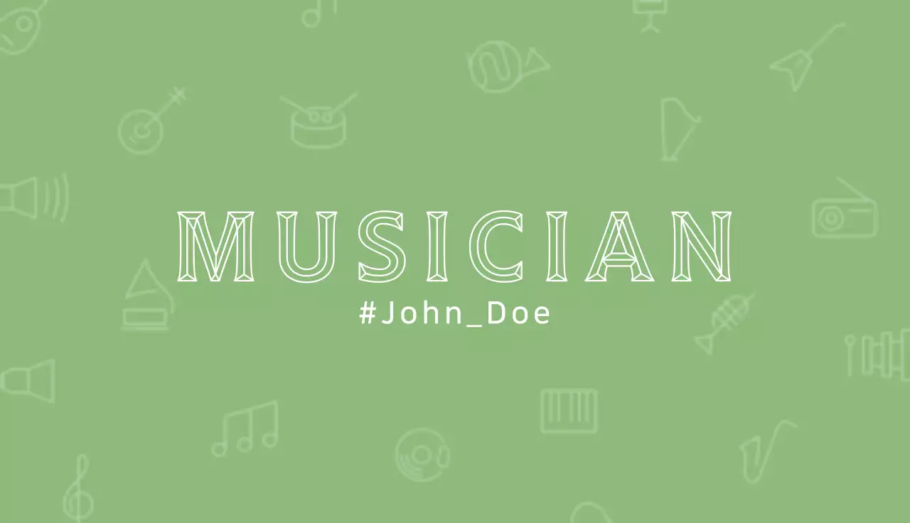 Green Minimal Musician Business Card