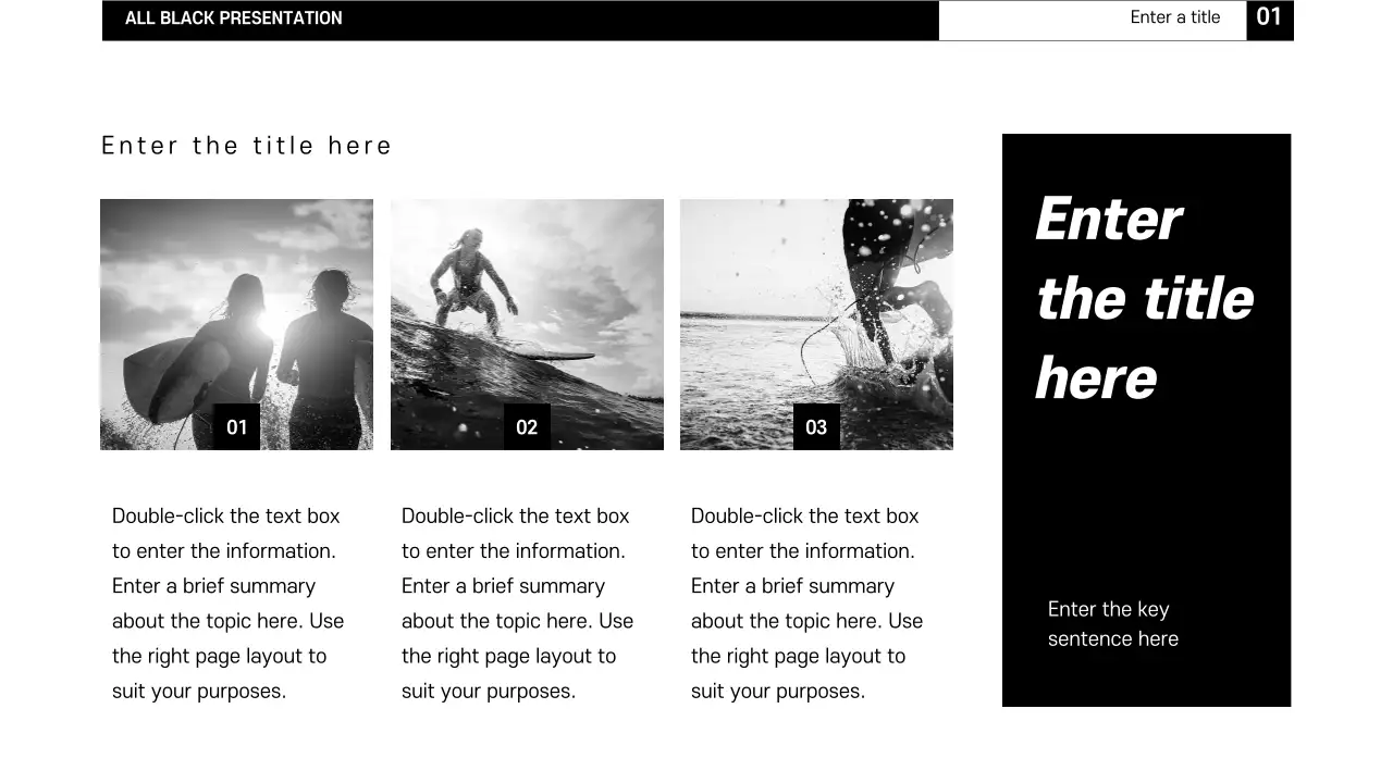 Black Simple Surfing Presentation