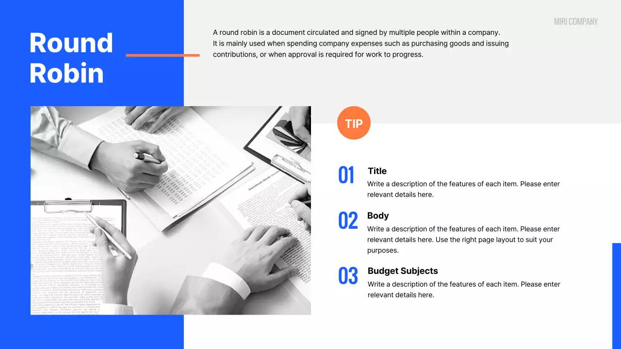 블루 모던 직원 매뉴얼 프레젠테이션