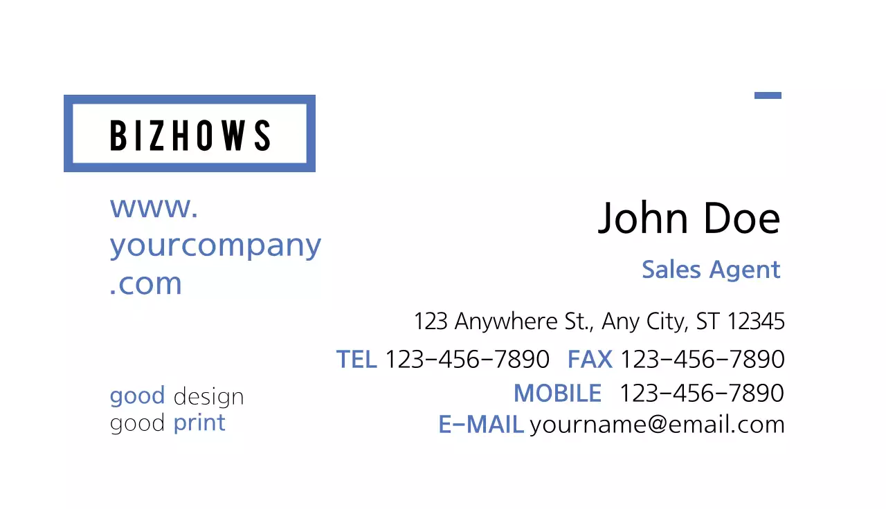 Corporate business cards