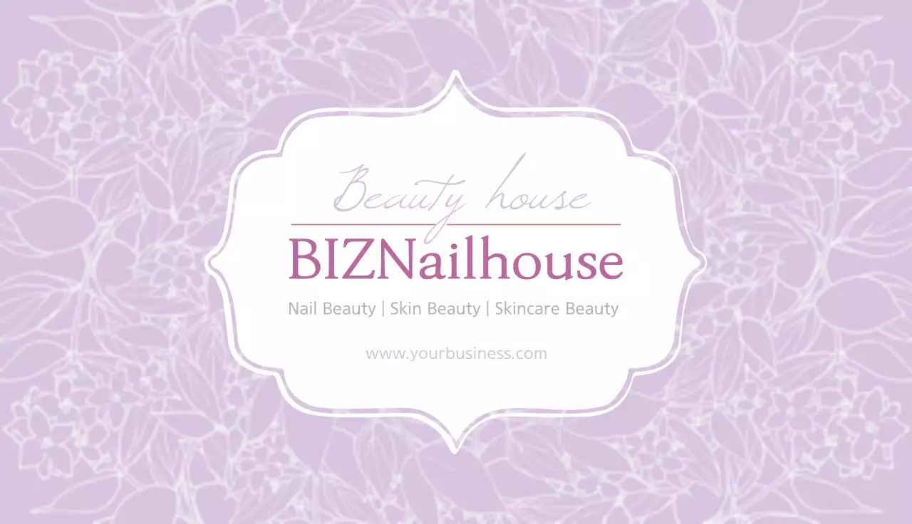Purple Elegant Beauty Promotion Business Card