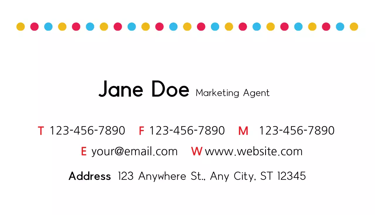 Rainbow-colored business cards