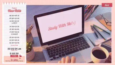 Pink Simple Study Schedule YouTube Thumbnail