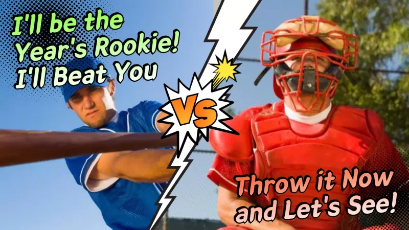 Blue Comic Baseball Promotion YouTube Thumbnail