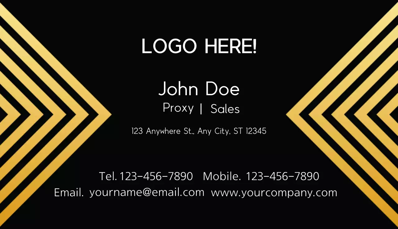 Black Elegant Business Card