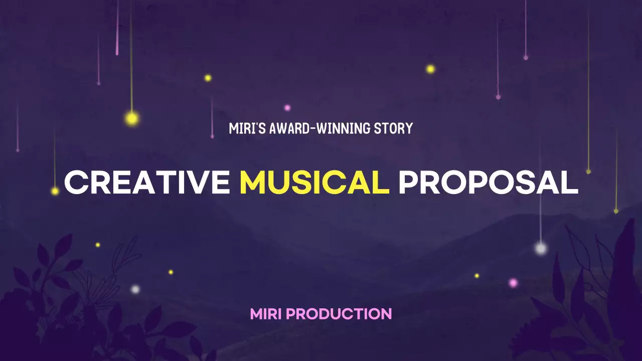 Purple Creative Musical Proposal Pitch Presentation