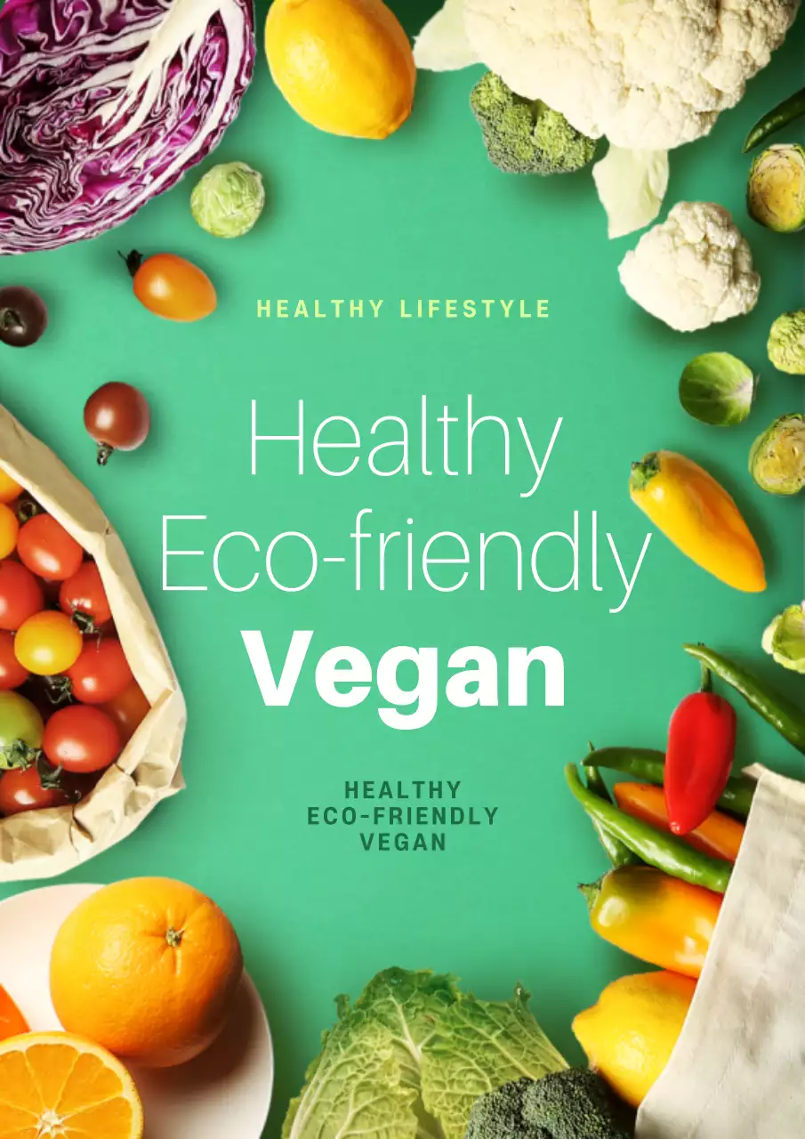 Green Minimal Vegan Guide Poster