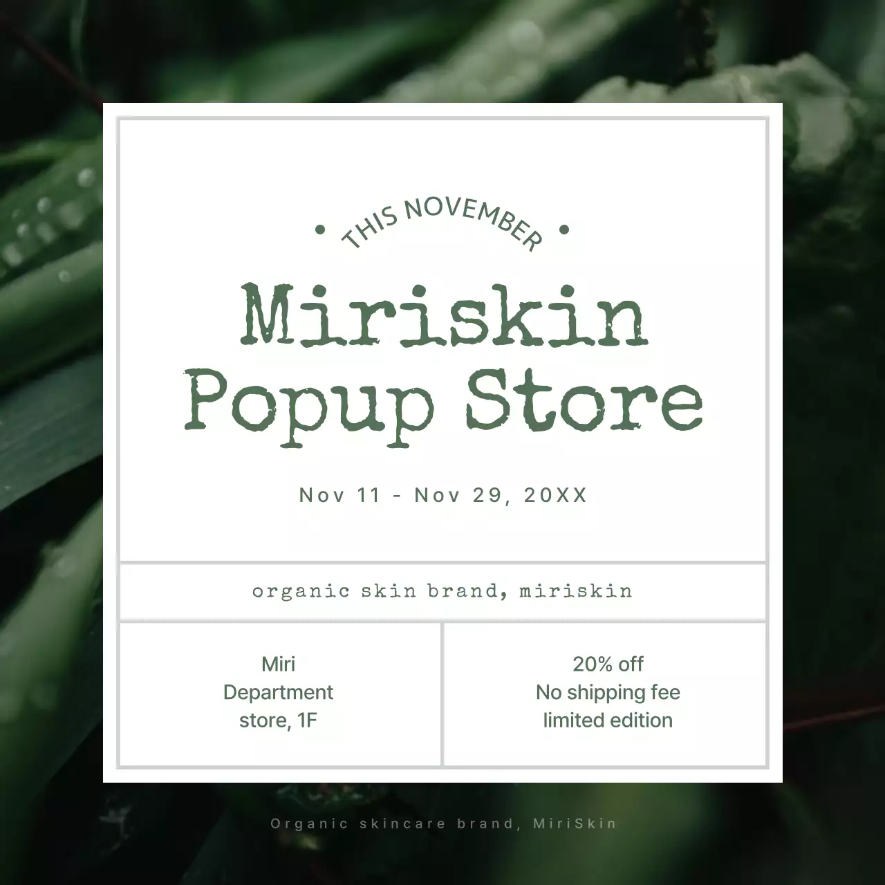 Green Minimal Skincare Review Instagram Carousel