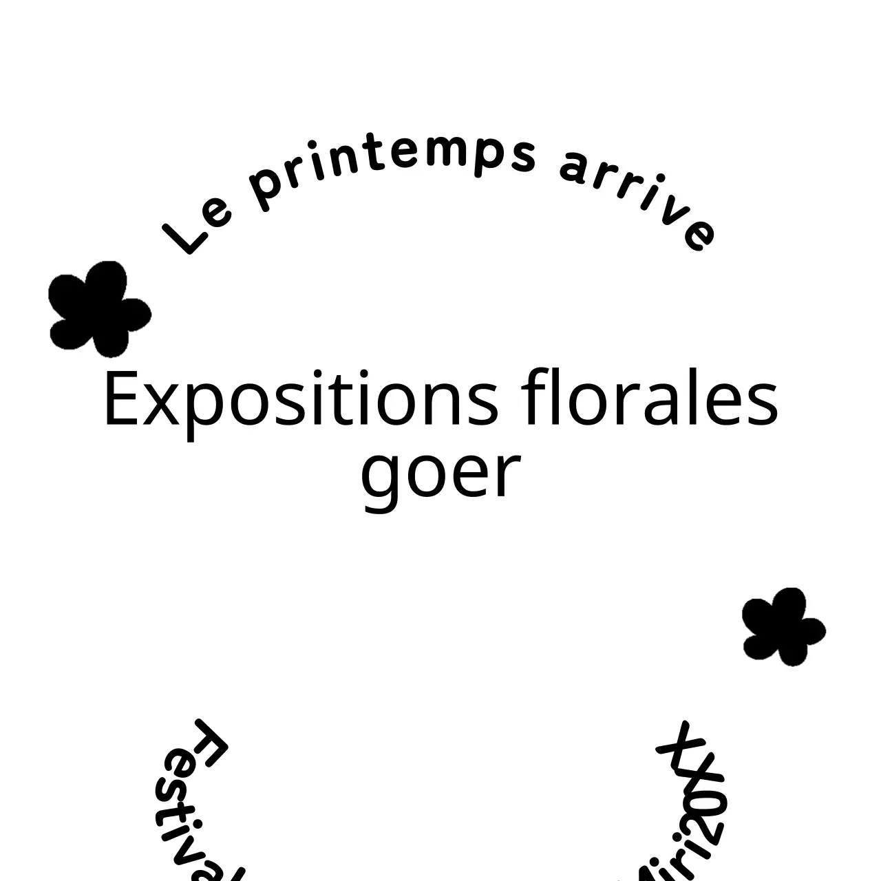 Combinaison de textes simple et propre style de mise en page Promouvoir le festival des fleurs