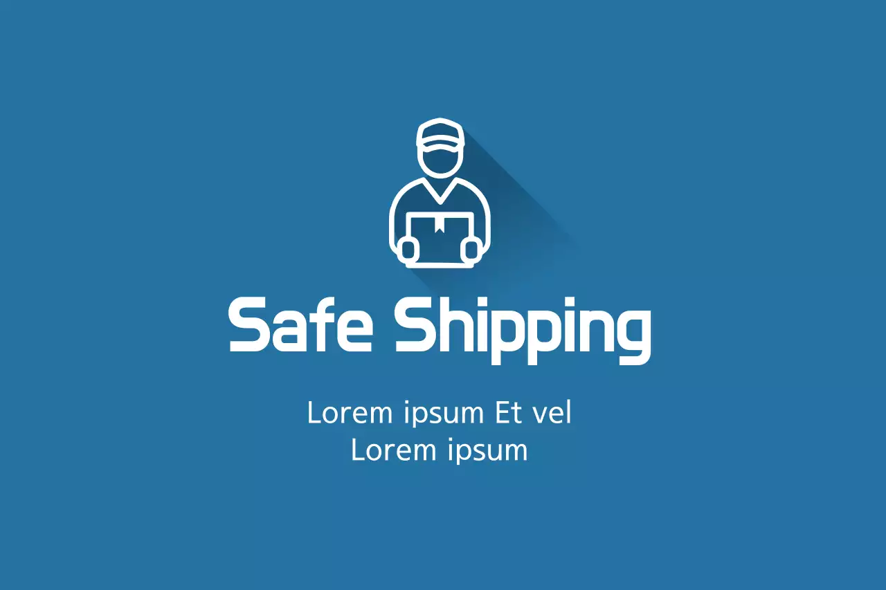 Blue Minimal Shipping Announcement Banner