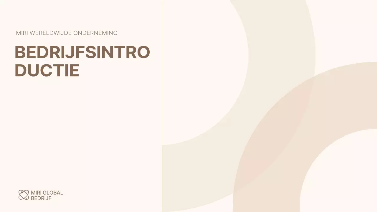 Een eenvoudig bruin en beige bedrijfsprofiel