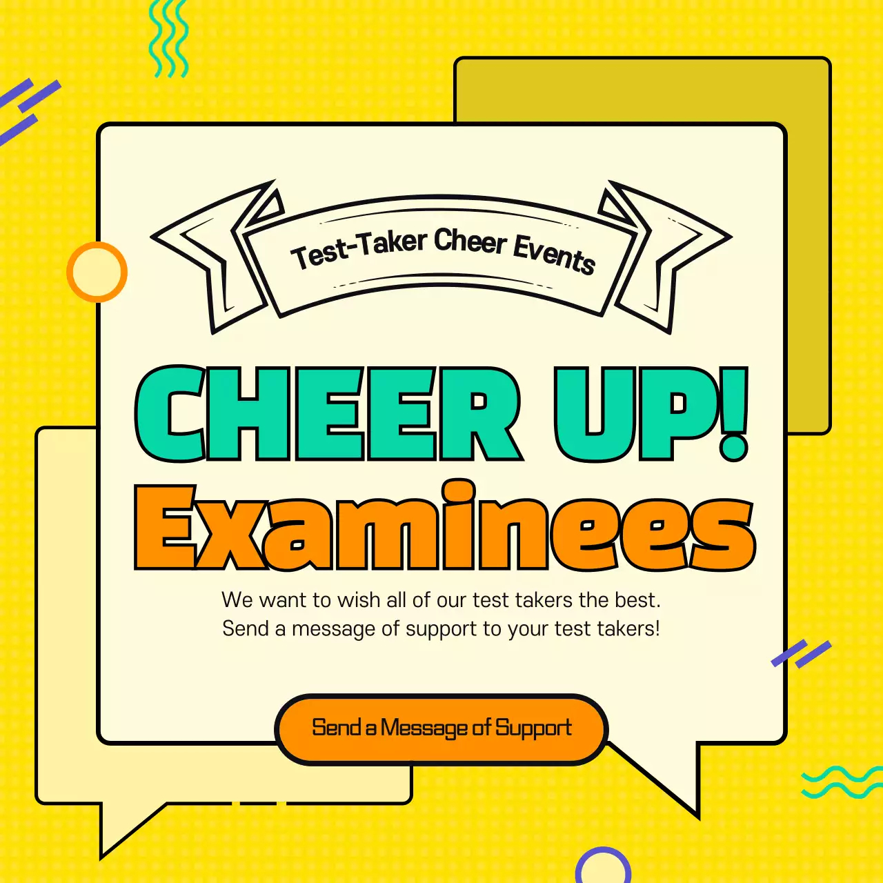 Yellow Trendy Encouragement Announcement Instagram Post