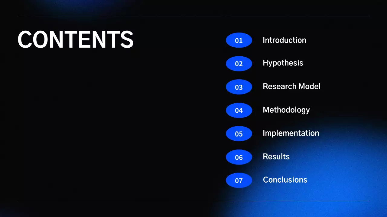 A clean college thesis theme in blue and gray