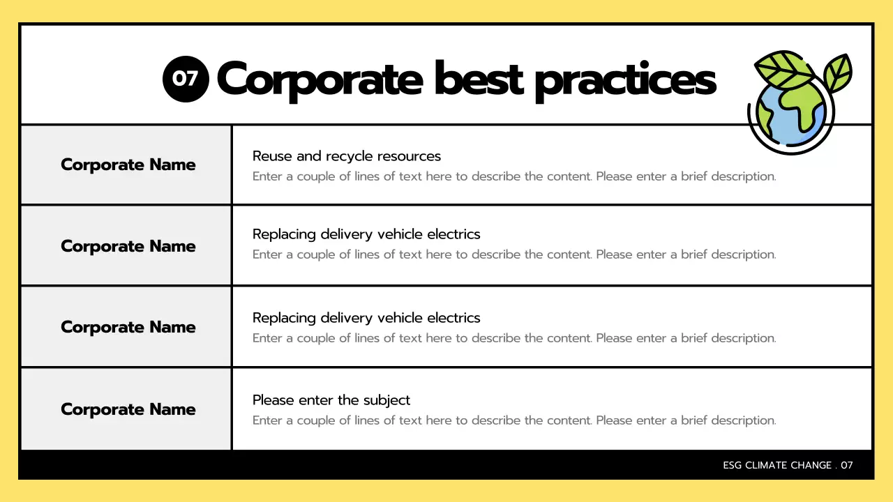 Yellow Modern Climate Presentation