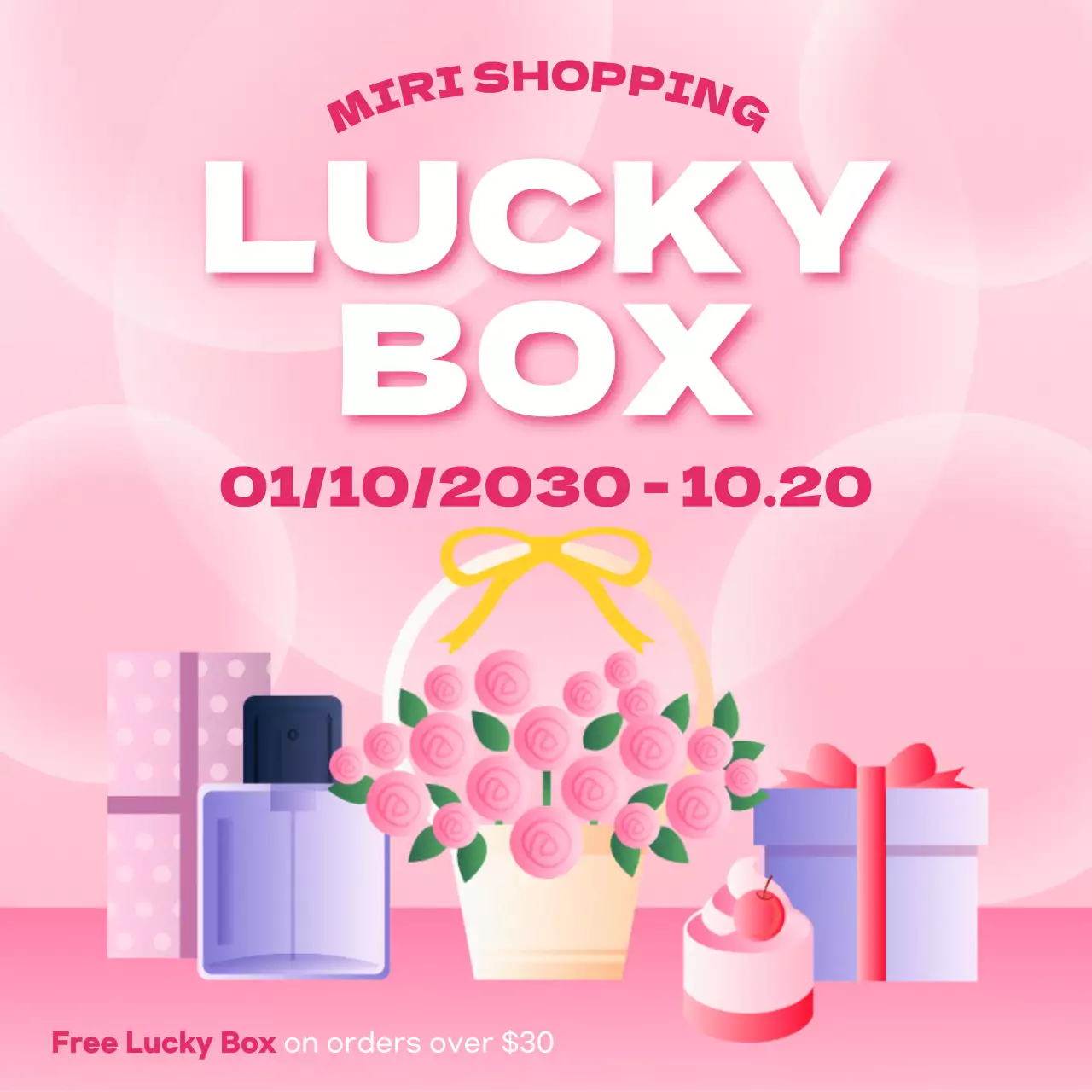 Pink Trendy Shopping Promotion Social Media Post