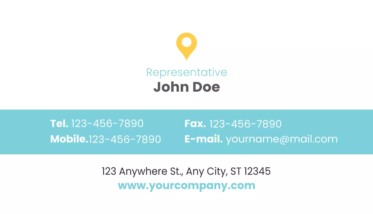 Blue Modern Car Rental Business Card