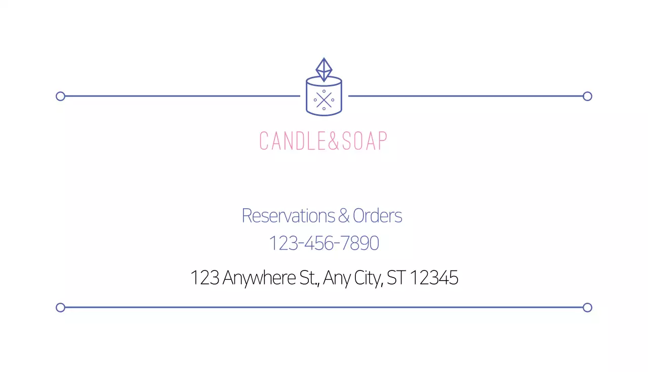 Pink Minimalist Handmade Promotion Business Card