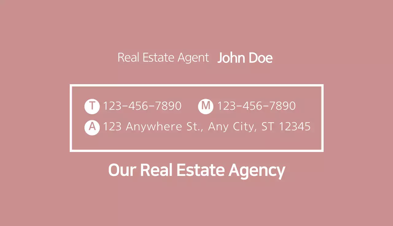 Beige Modern Real Estate Business Card