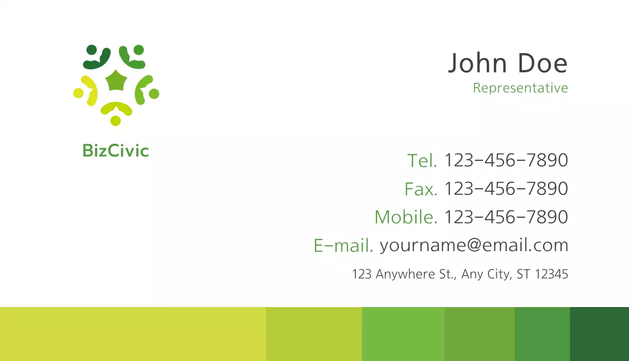 Green Minimal Business Card