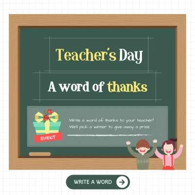 Green Simple Teacher Event Invitation Instagram Post