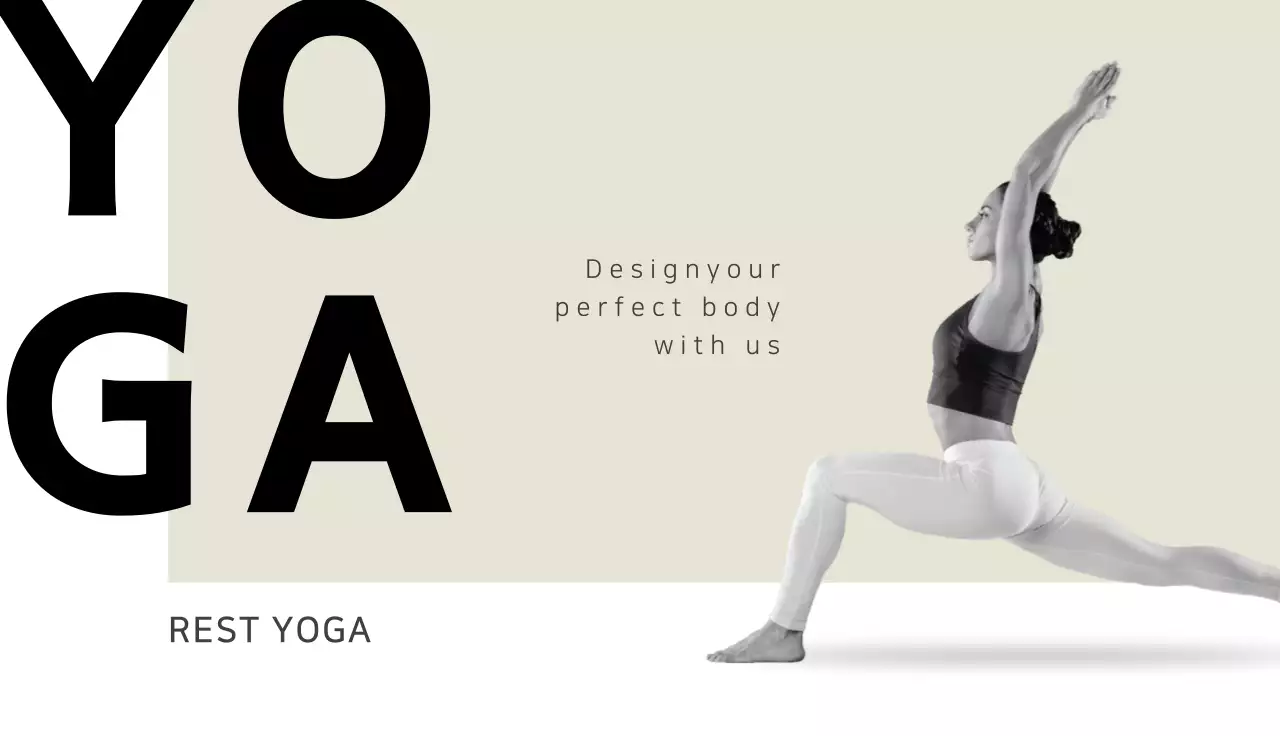 Beige Minimal Yoga Promotion Business Card